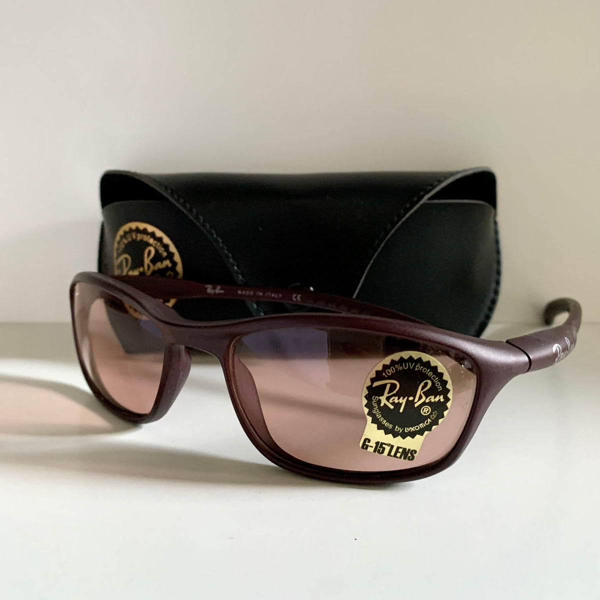 Ray Ban 00s vintage sunglasses - RB2046 Cutters W3252 burgundy frames