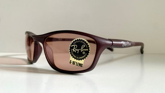 Ray Ban 00s vintage sunglasses - RB2046 Cutters W3252 burgundy frames