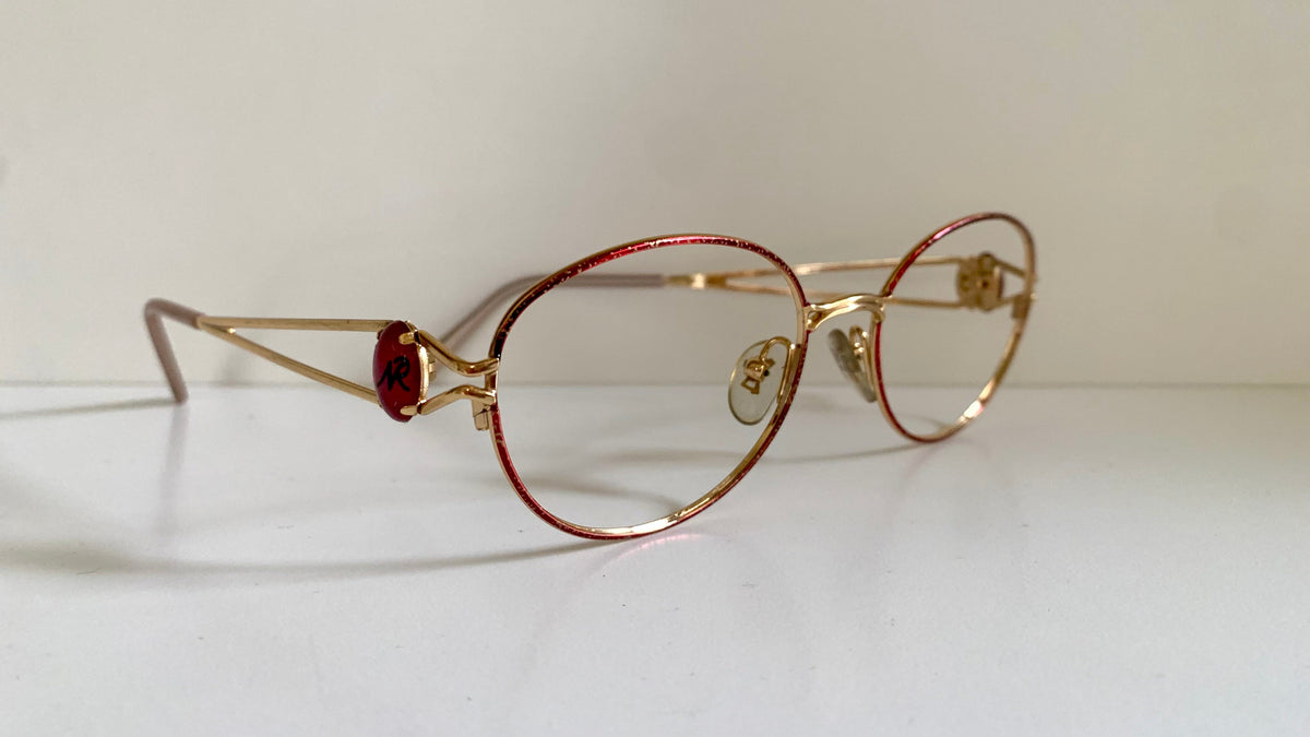 Nina Ricci 90s vintage glasses -red and gold frame