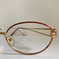 Nina Ricci 90s vintage glasses -red and gold frame