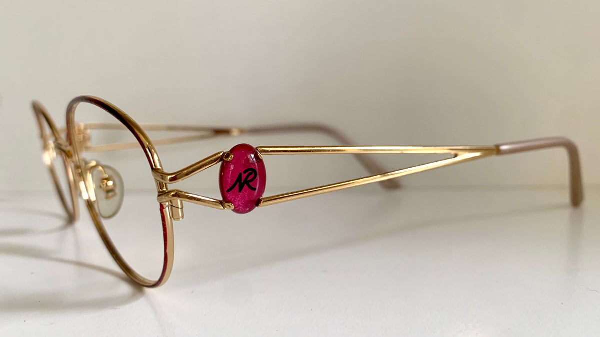Nina Ricci 90s vintage glasses -red and gold frame