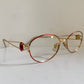 Nina Ricci 90s vintage glasses -red and gold frame