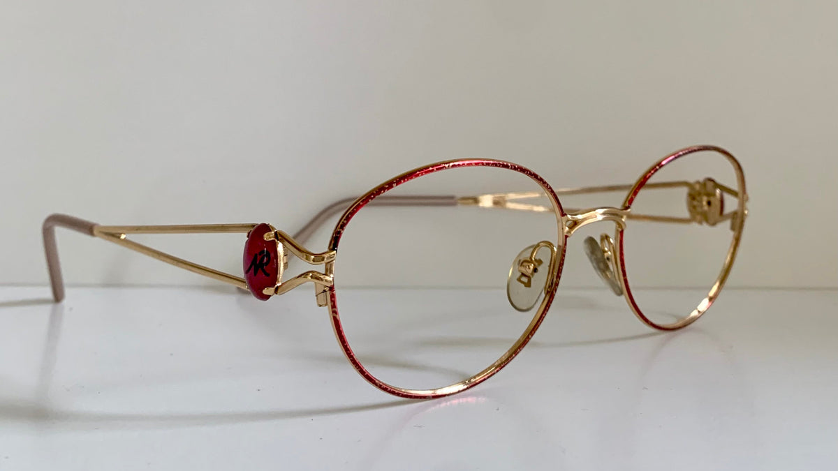 Nina Ricci 90s vintage glasses -red and gold frame