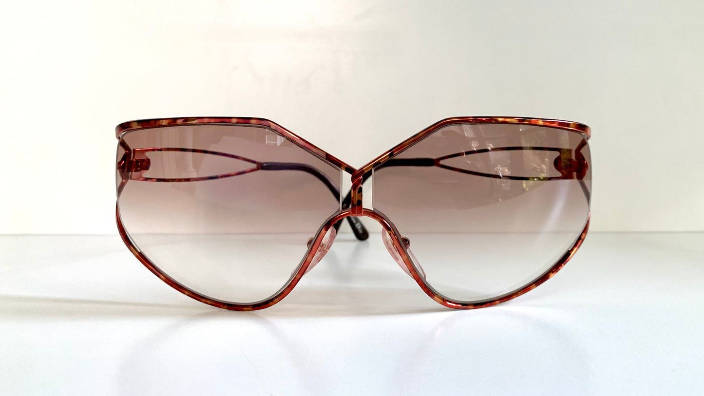 Christian Dior XL vintage sunglasses - 80s camouflage 2345 mask style frame