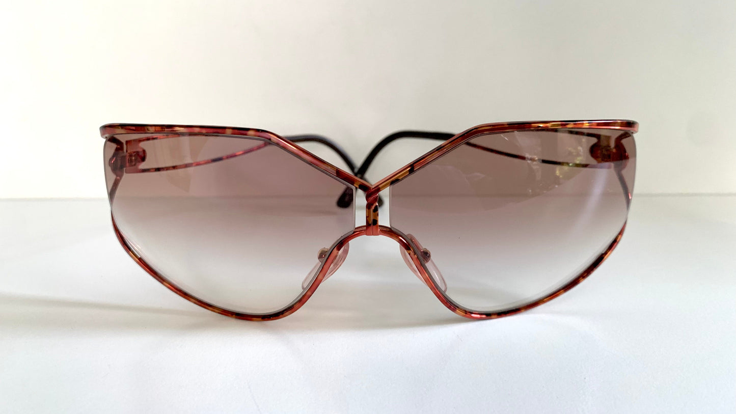 Christian Dior XL vintage sunglasses - 80s camouflage 2345 mask style frame