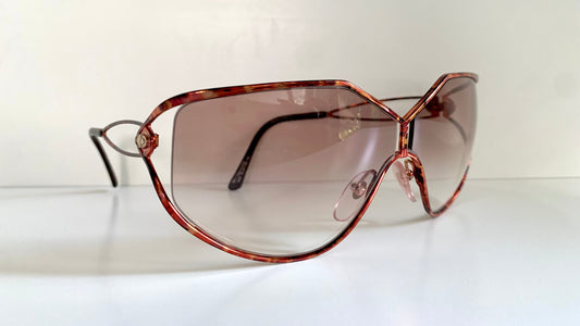 Christian Dior XL vintage sunglasses - 80s camouflage 2345 mask style frame