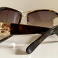 Gucci Vintage-Sonnenbrille aus den 90ern – brauner Wrap-Rahmen mit Strass-Horsebit-Logo