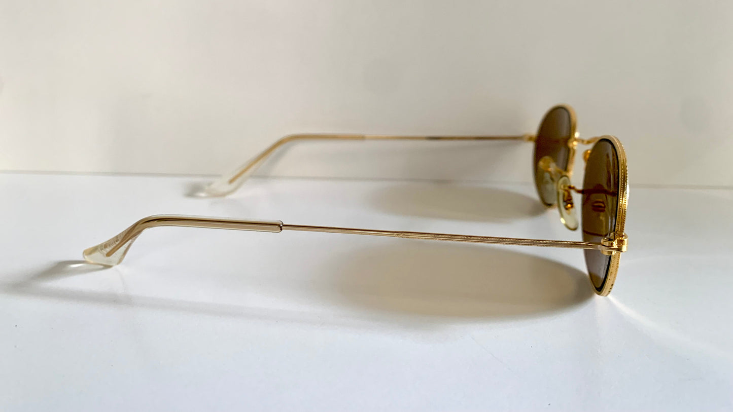 Ray Ban B&L USA - Diamond Hard W1919 90s 24k plated mirrored vintage sunglasses