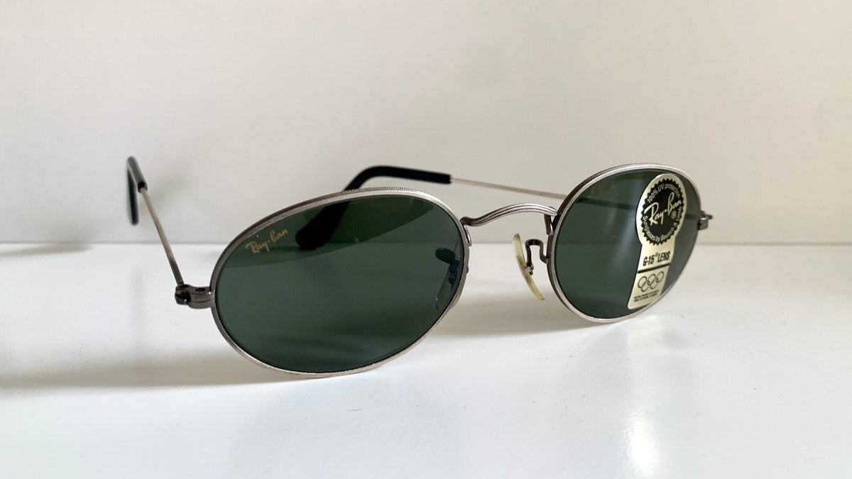 Ray Ban B&L USA vintage sunglasses - W1283 Antique Collection silver oval frame NOS