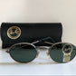 Ray Ban B&L USA vintage sunglasses - W1283 Antique Collection silver oval frame NOS
