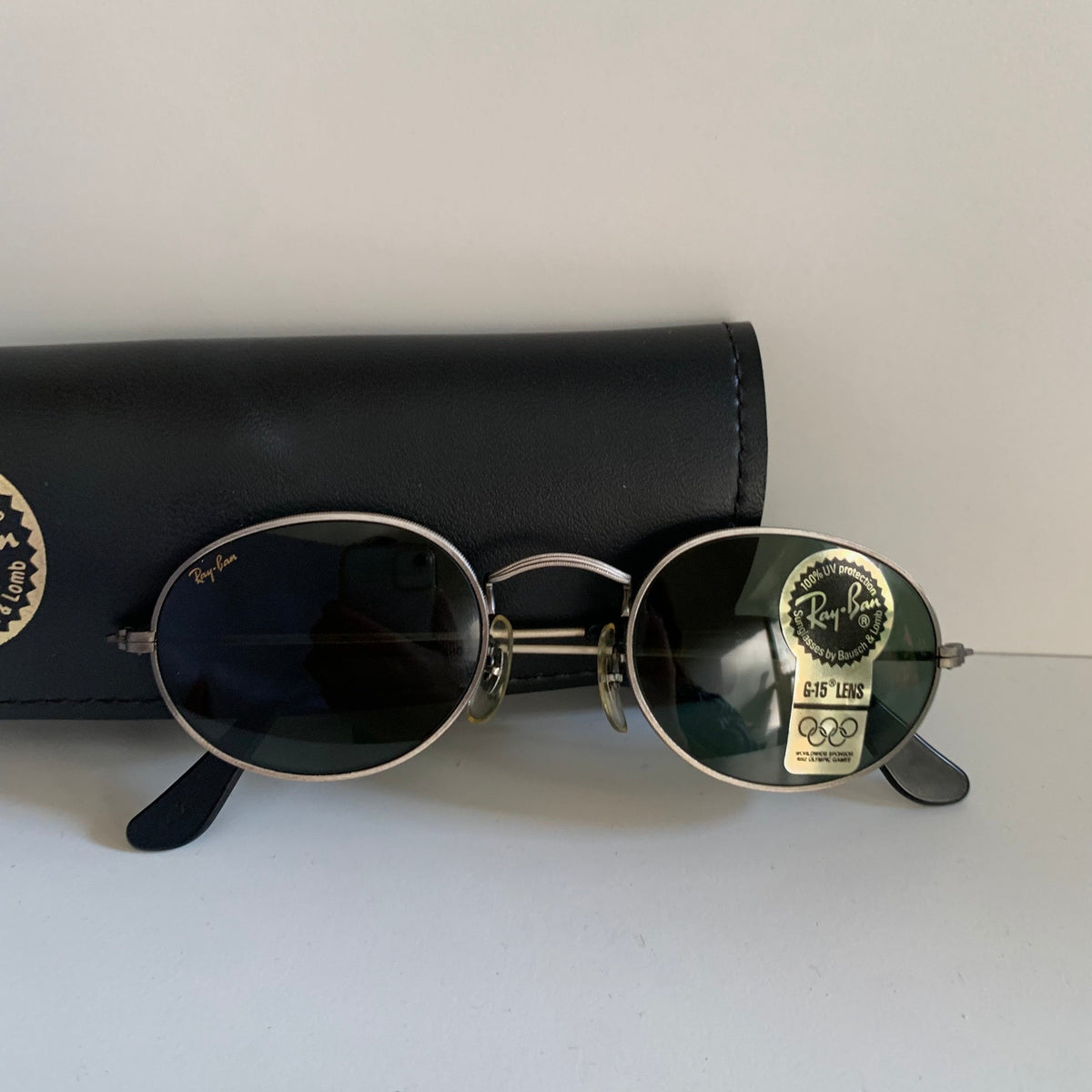 Ray Ban B&L USA vintage sunglasses - W1283 Antique Collection silver oval frame NOS