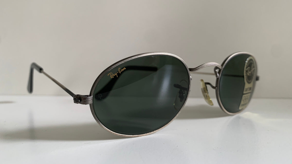 Ray Ban B&L USA vintage sunglasses - W1283 Antique Collection silver oval frame NOS