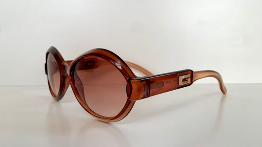 Gucci 90s vintage sunglasses - GG 2476 oval brown frame with logos