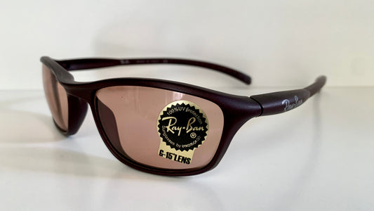 Ray Ban 00s vintage sunglasses - RB2046 Cutters W3252 burgundy frames