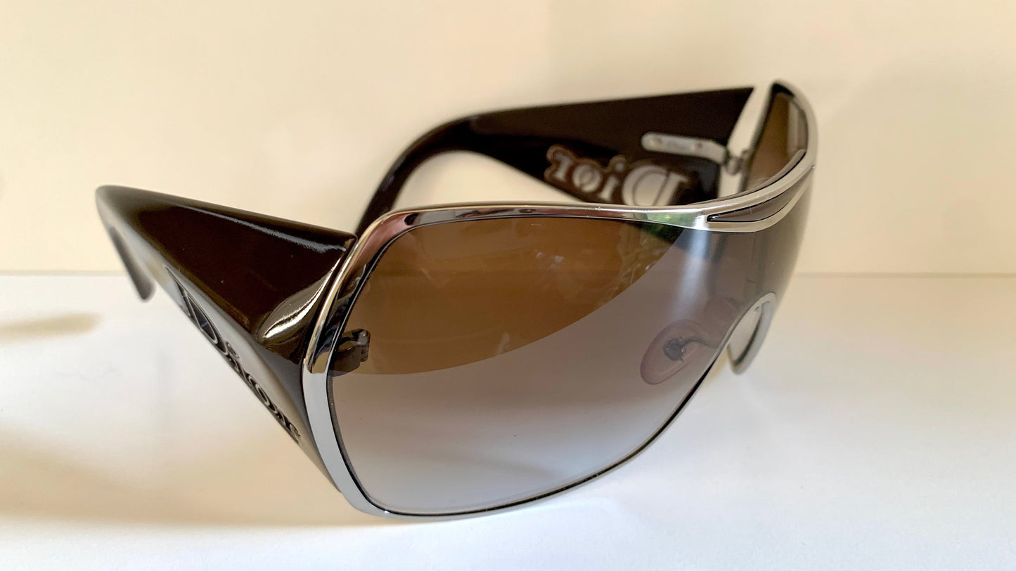 Dior 00s vintage sunglasses - Dior Gaucho shield XXL Y2K frames