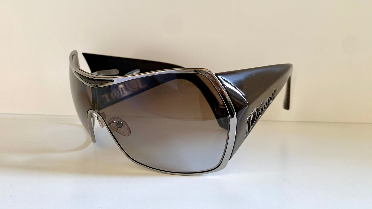 Dior 00s vintage sunglasses - Dior Gaucho shield XXL Y2K frames
