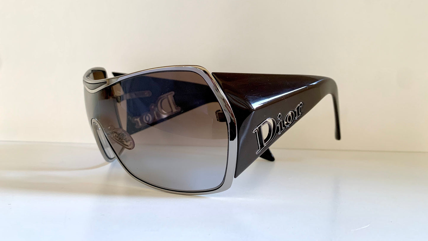 Dior 00s vintage sunglasses - Dior Gaucho shield XXL Y2K frames