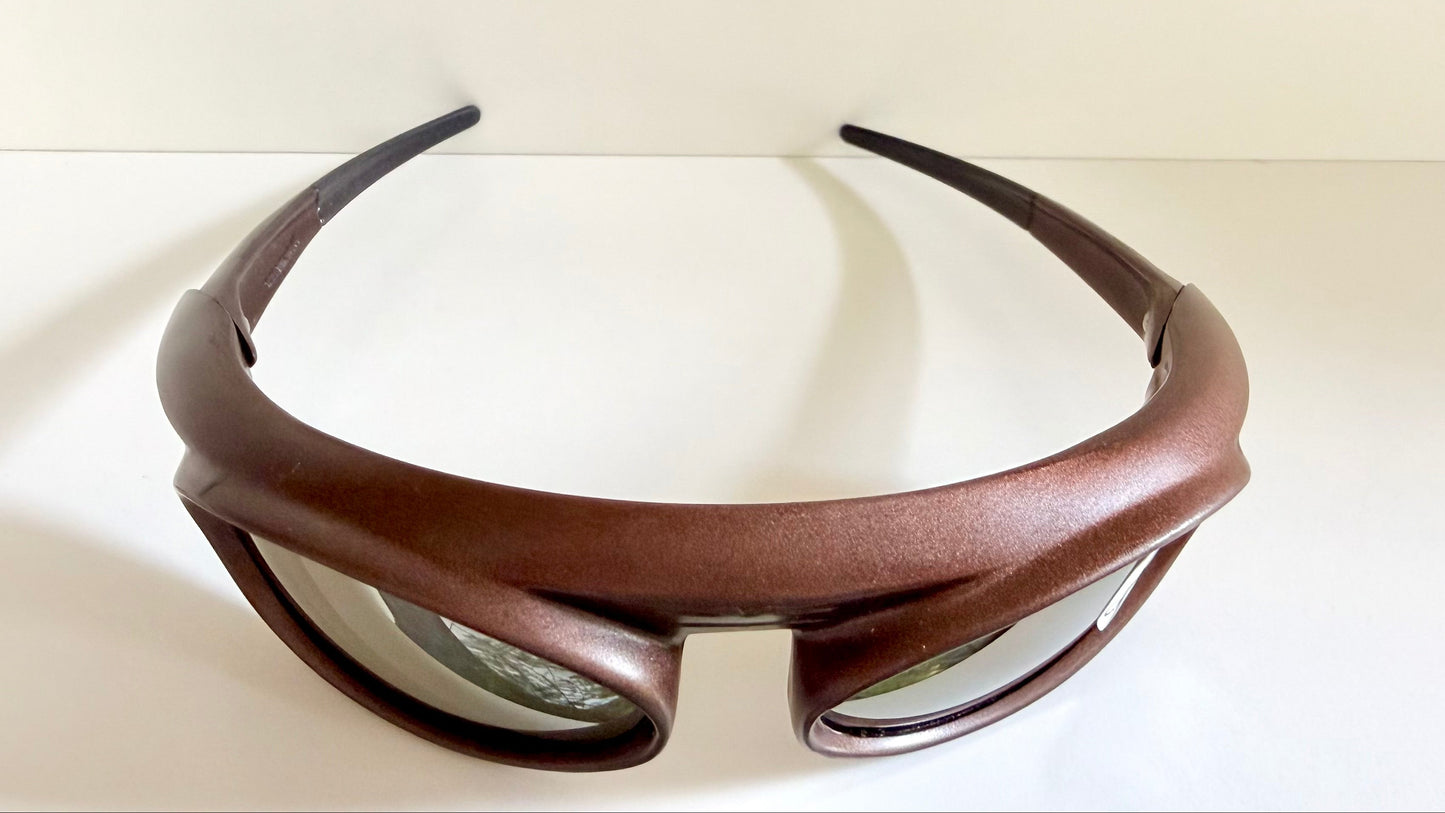 Vintage Vuarnet Extreme HERMIDAS 00s sunglasses - wrap mirrored frames made in France