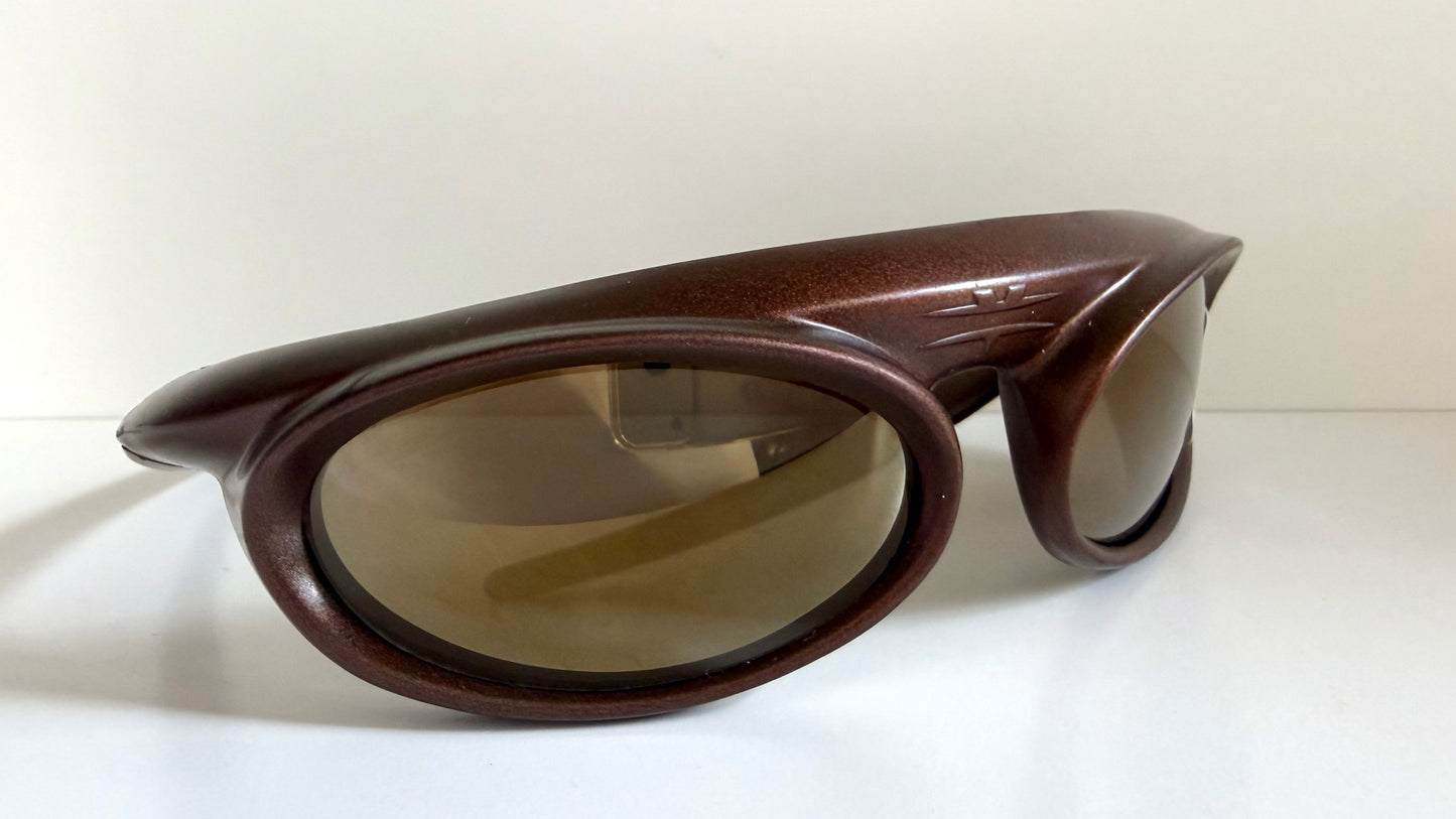 Vintage Vuarnet Extreme HERMIDAS 00s sunglasses - wrap mirrored frames made in France