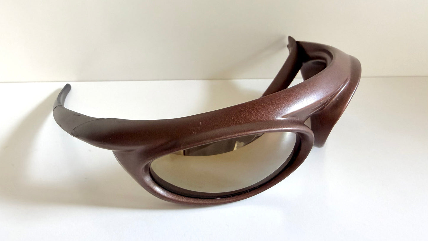 Vintage Vuarnet Extreme HERMIDAS 00s sunglasses - wrap mirrored frames made in France