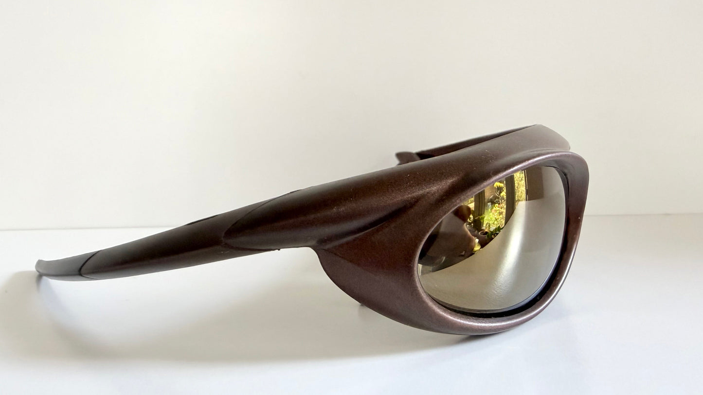 Vintage Vuarnet Extreme HERMIDAS 00s sunglasses - wrap mirrored frames made in France