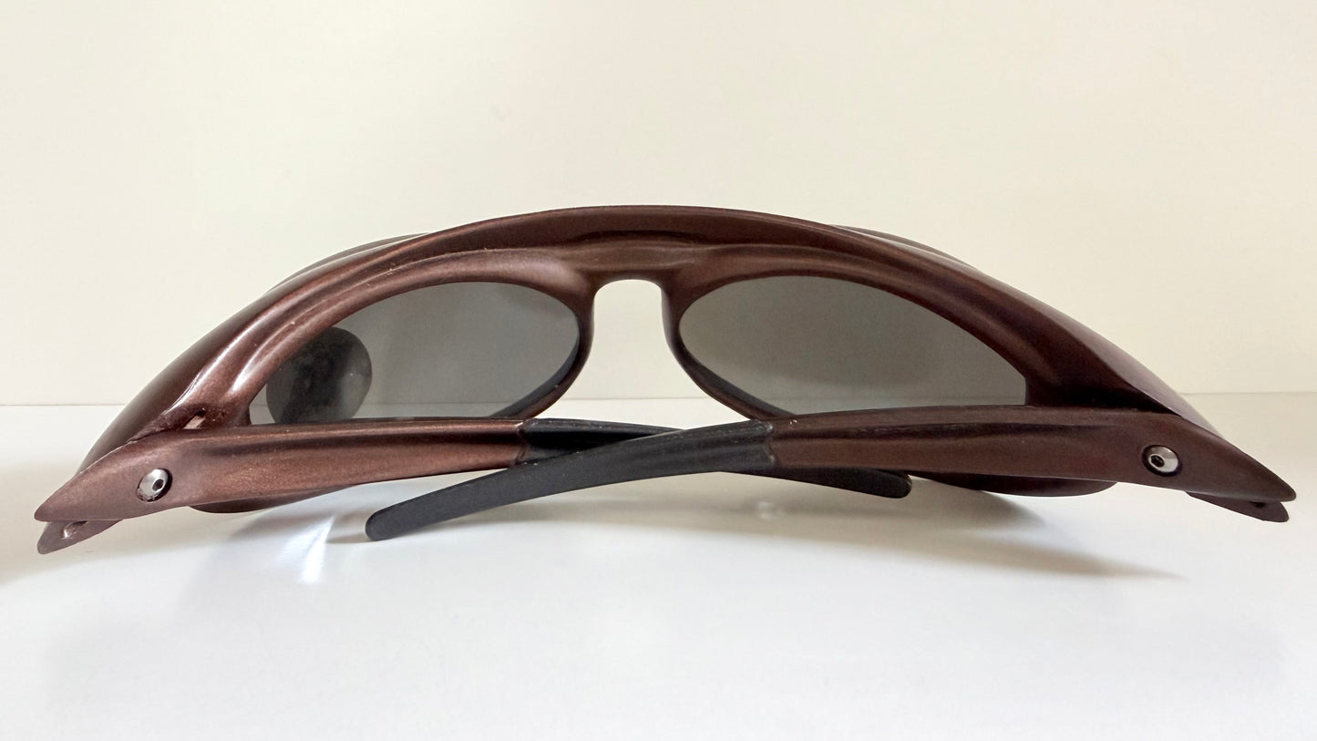 Vintage Vuarnet Extreme HERMIDAS 00s sunglasses - wrap mirrored frames made in France