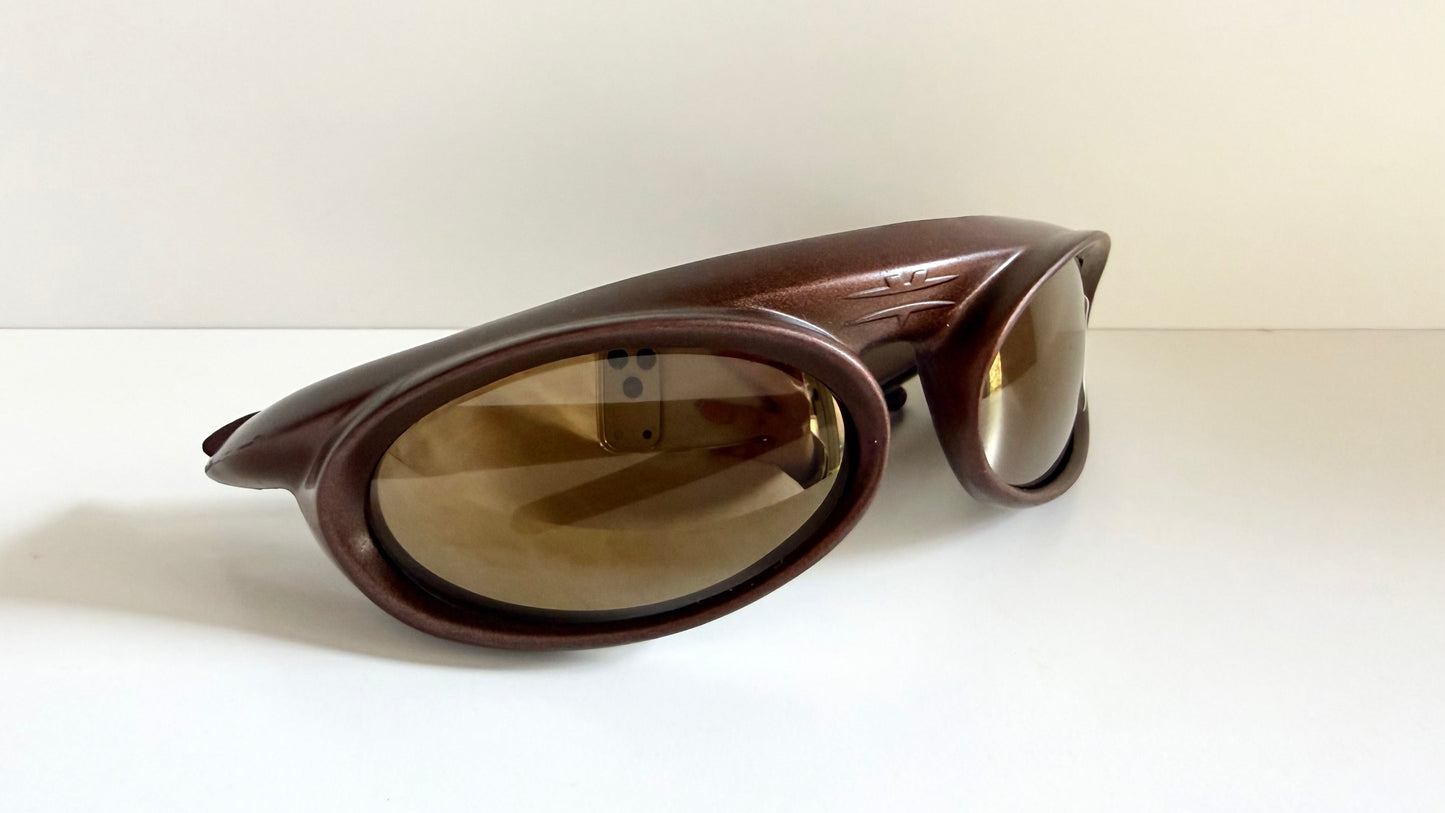 Vintage Vuarnet Extreme HERMIDAS 00s sunglasses - wrap mirrored frames made in France