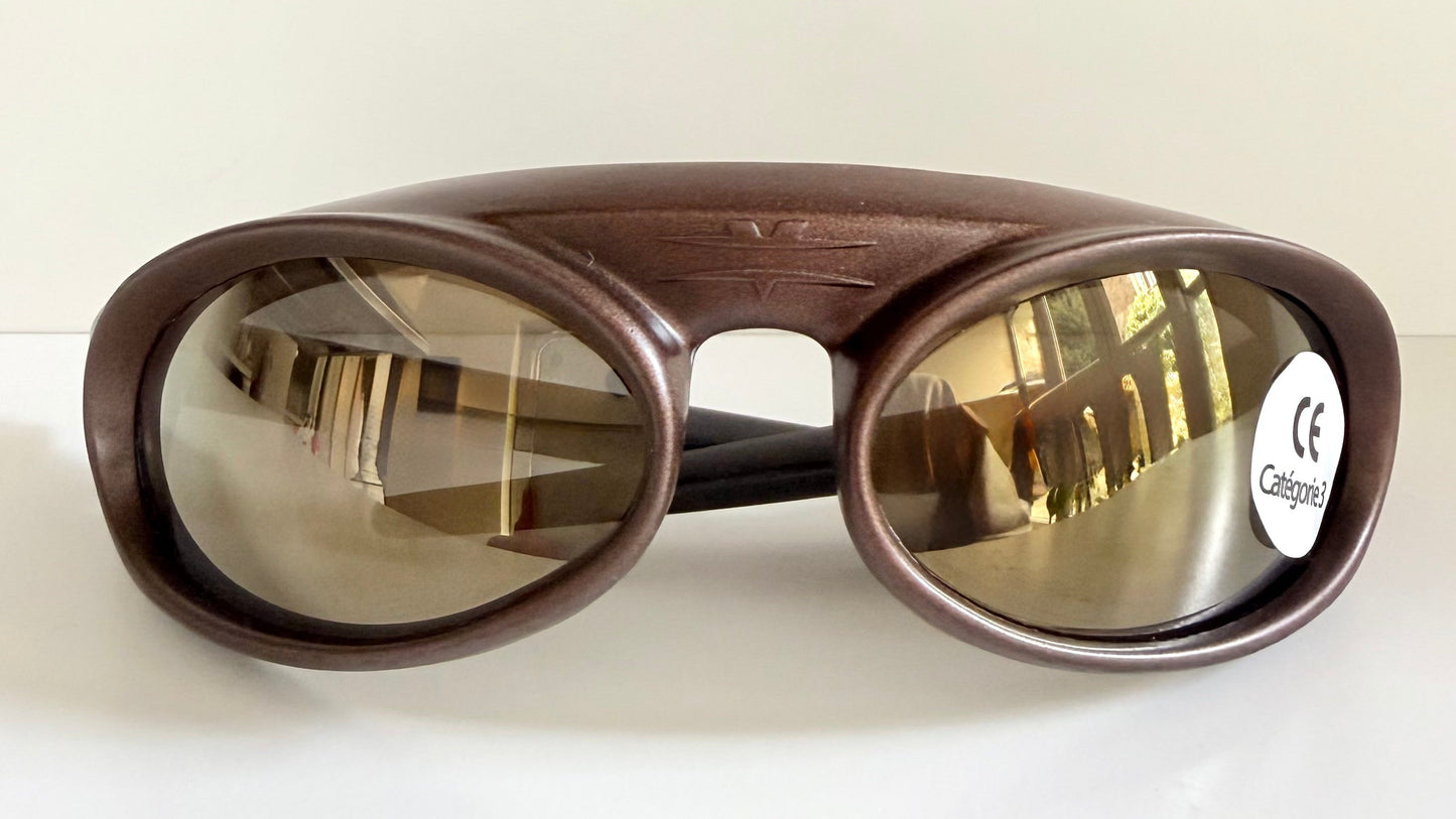 Vintage Vuarnet Extreme HERMIDAS 00s sunglasses - wrap mirrored frames made in France