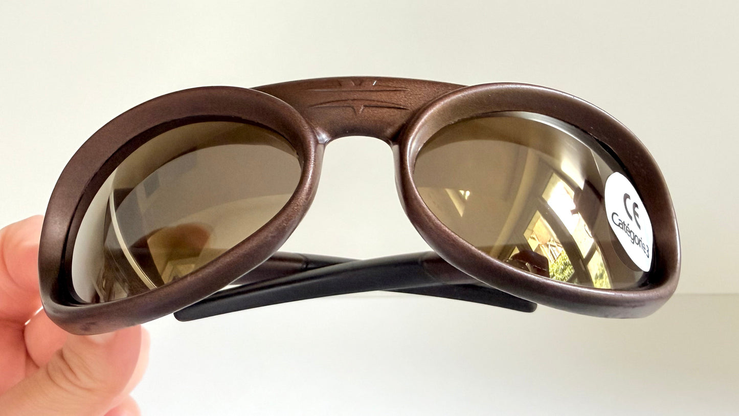 Vintage Vuarnet Extreme HERMIDAS 00s sunglasses - wrap mirrored frames made in France