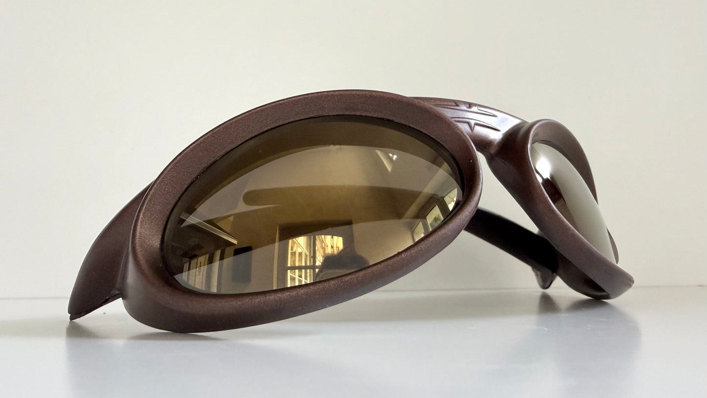 Vintage Vuarnet Extreme HERMIDAS 00s sunglasses - wrap mirrored frames made in France