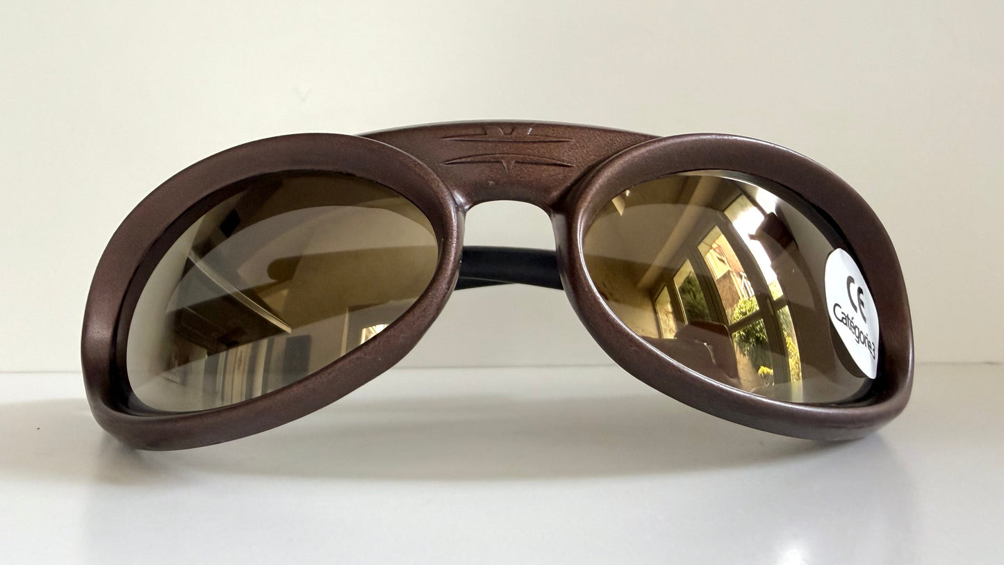 Vintage Vuarnet Extreme HERMIDAS 00s sunglasses - wrap mirrored frames made in France