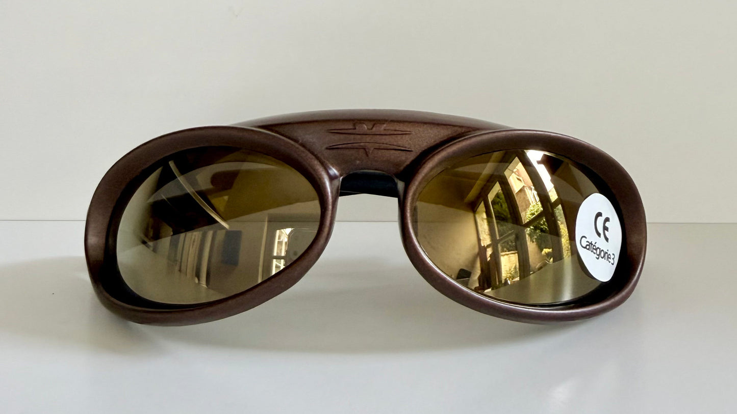 Vintage Vuarnet Extreme HERMIDAS 00s sunglasses - wrap mirrored frames made in France