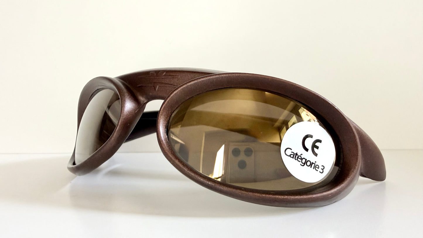 Vintage Vuarnet Extreme HERMIDAS 00s sunglasses - wrap mirrored frames made in France