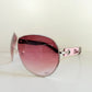 Christian Dior Vintage Sunglasses - Dior Logo 1 XL pink and silver frames