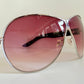 Christian Dior Vintage Sunglasses - Dior Logo 1 XL pink and silver frames