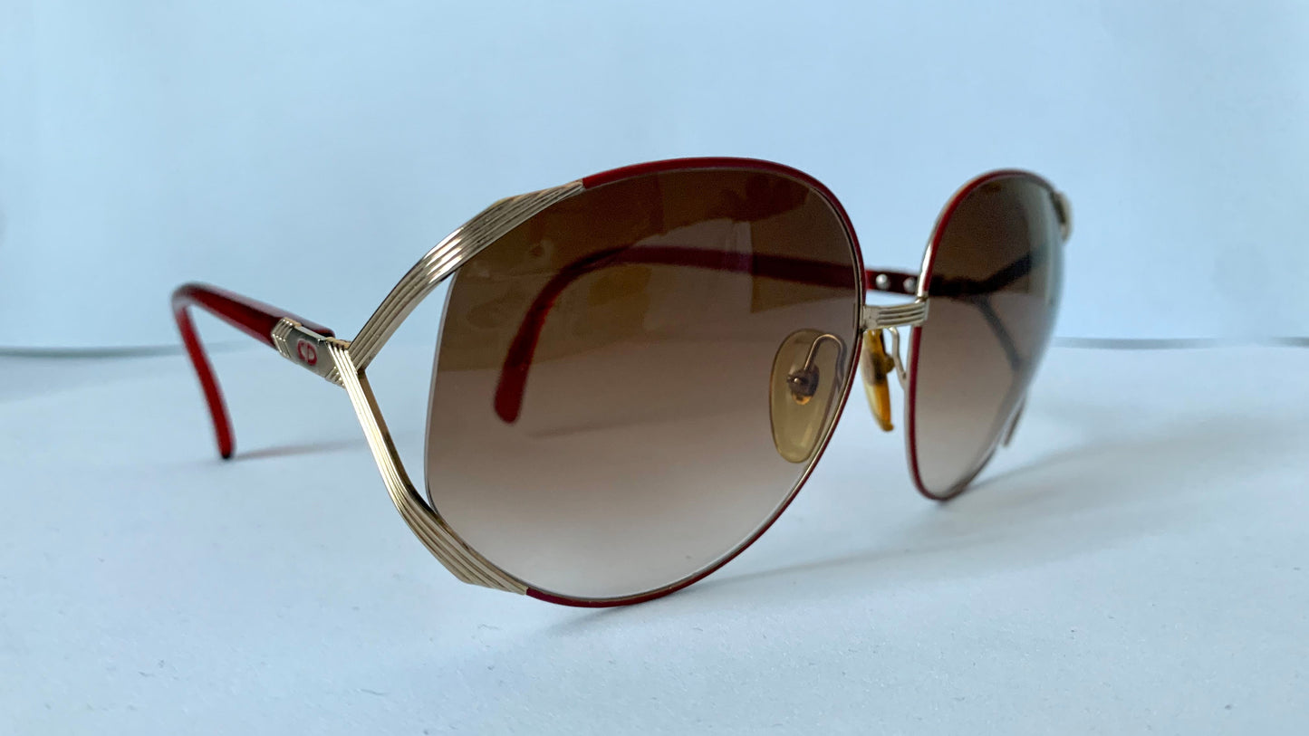 Christian Dior XXL vintage sunglasses - 2250 red 80s frames