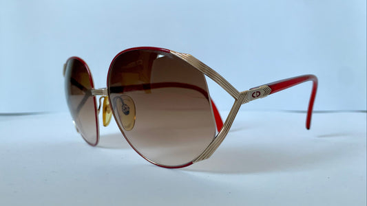 Christian Dior XXL vintage sunglasses - 2250 red 80s frames