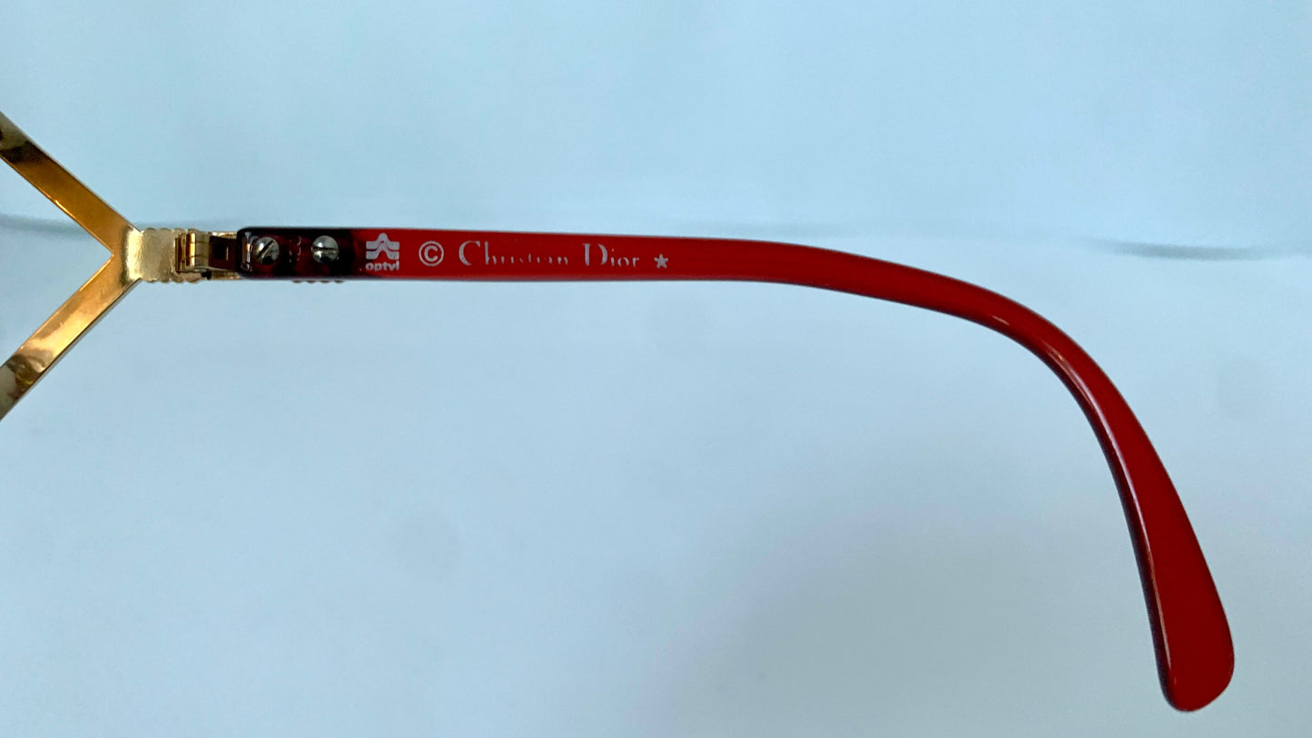 Christian Dior XXL vintage sunglasses - 2250 red 80s frames