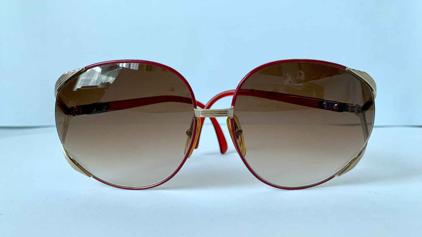 Christian Dior XXL vintage sunglasses - 2250 red 80s frames