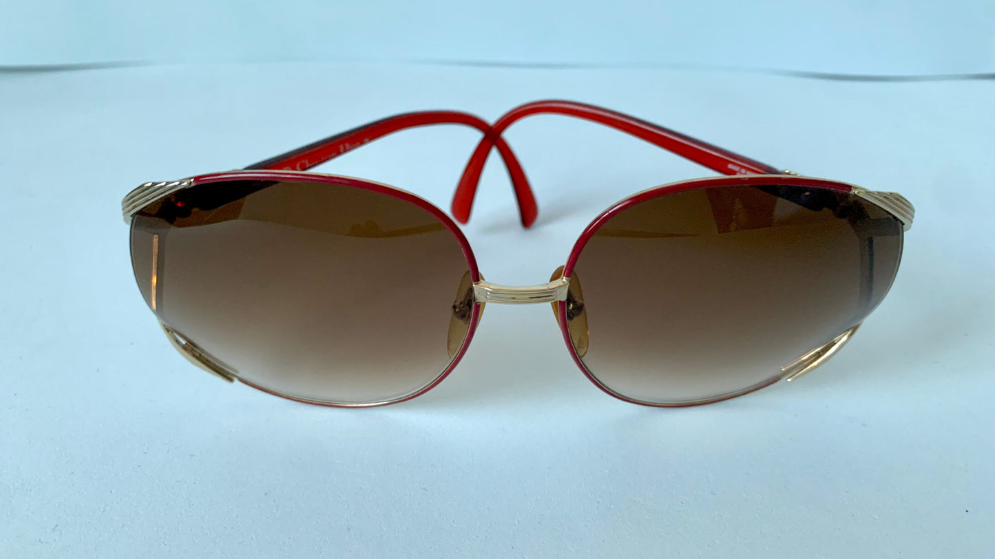 Christian Dior XXL vintage sunglasses - 2250 red 80s frames