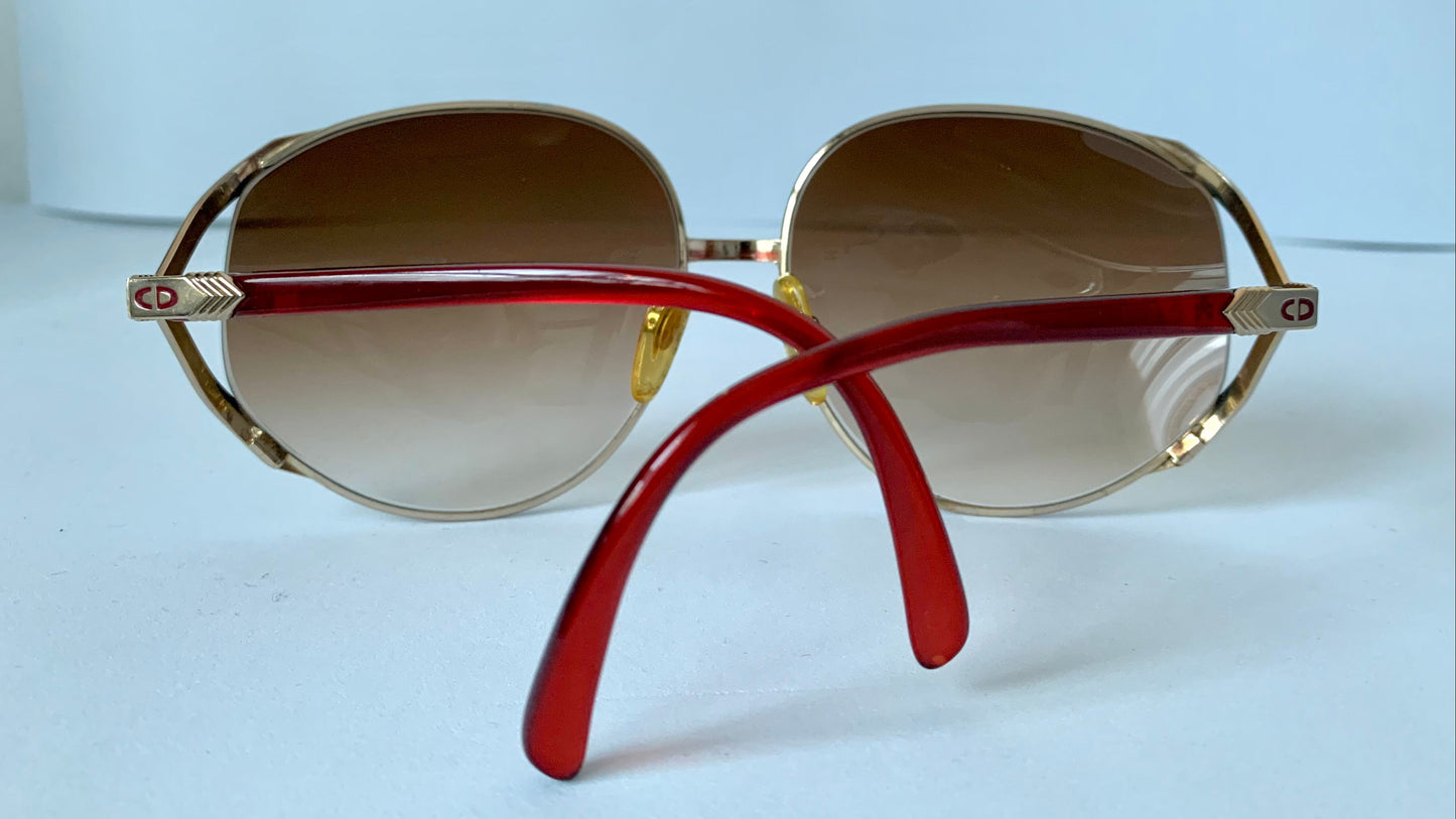 Christian Dior XXL vintage sunglasses - 2250 red 80s frames