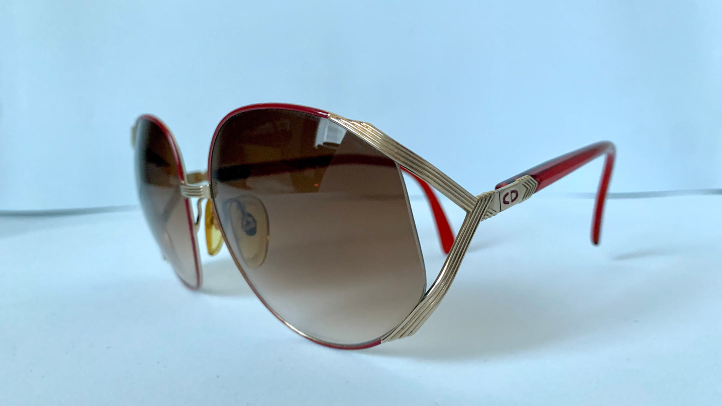 Christian Dior XXL vintage sunglasses - 2250 red 80s frames