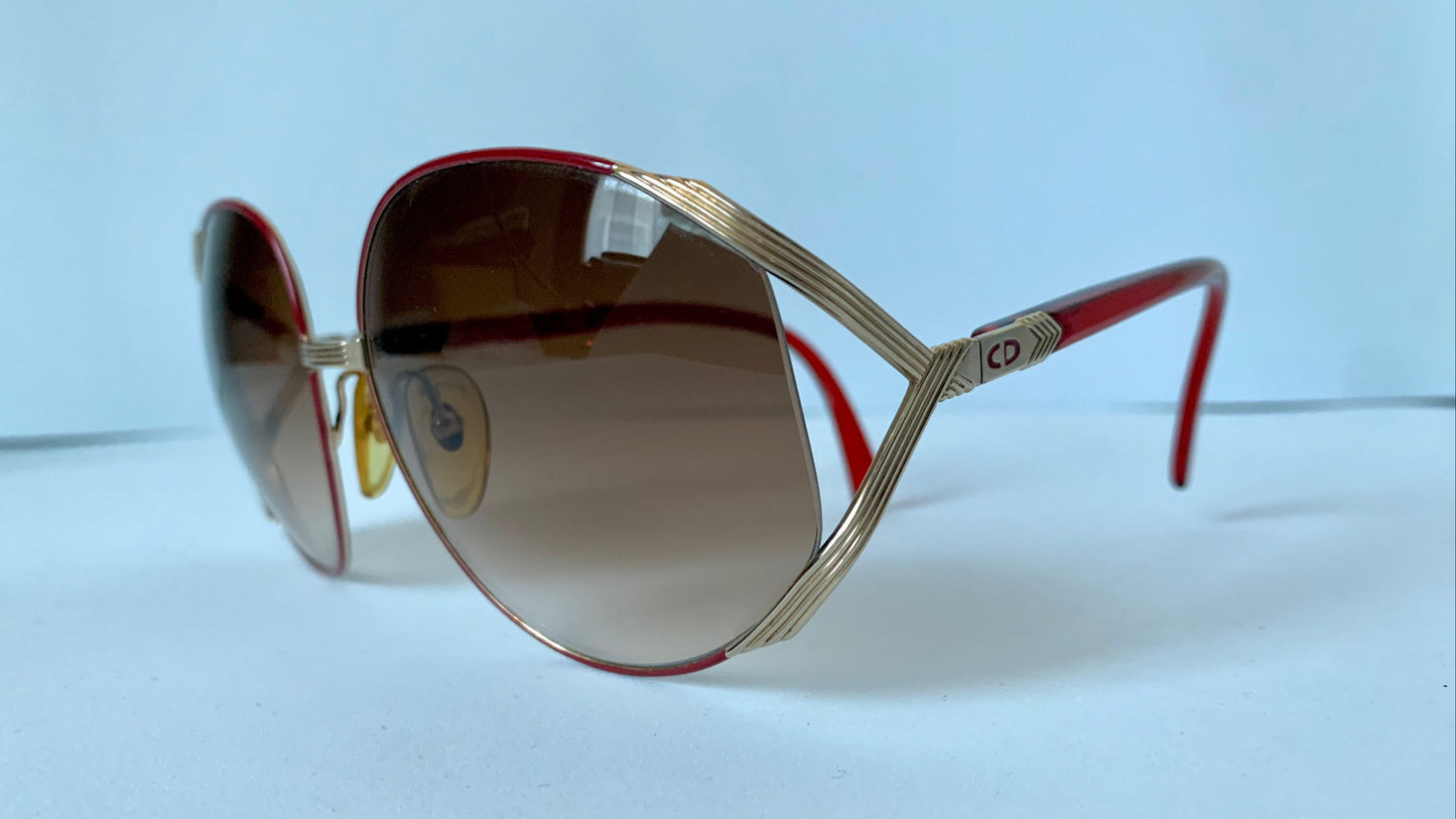 Christian Dior XXL vintage sunglasses - 2250 red 80s frames