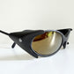 Vintage Bollé 90s sunglasses - wrap golden mirrored frames made in France