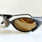 Vintage Bollé 90s sunglasses - wrap golden mirrored frames made in France