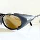 Vintage Bollé 90s sunglasses - wrap golden mirrored frames made in France