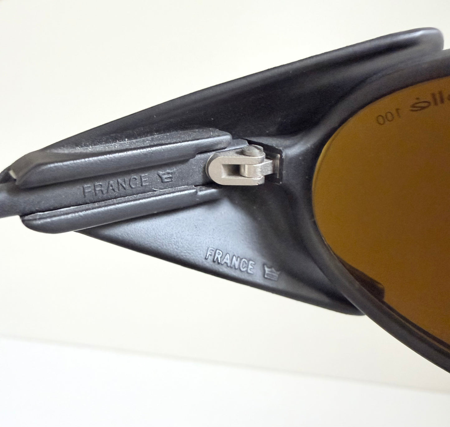 Vintage Bollé 90s sunglasses - wrap golden mirrored frames made in France