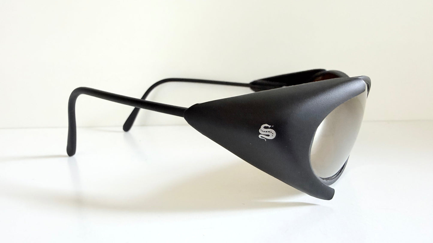 Vintage Bollé 90s sunglasses - wrap golden mirrored frames made in France