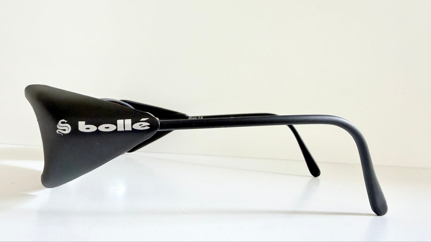 Vintage Bollé 90s sunglasses - wrap golden mirrored frames made in France
