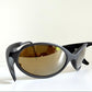 Vintage Bollé 90s sunglasses - wrap golden mirrored frames made in France